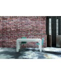 TAVOLO ALLUNGABILE ABETE SPAZZOLATO T. BIANCO PATINATO160x90x78