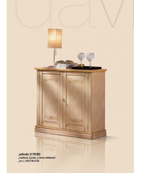 CREDENZA CREDENZINA in legno massello L 100 P 38 H 94 VARI COLORI