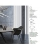 Tavolo allungabile rotante 120x90 con 2 all. cm. 30 base metallo piano grigio graffite