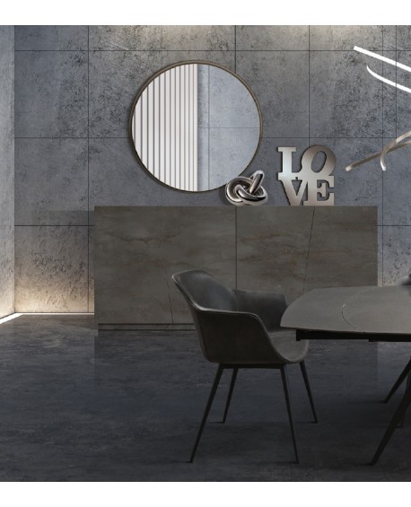 CREDENZA MADIA 4 ante ammortizzate 180x50 finitura acciaio ossidato