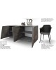 CREDENZA MADIA 4 ante ammortizzate 180x50 finitura acciaio ossidato