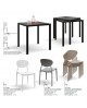 Tavolino bar autolivellante 80x80 finitura antracite