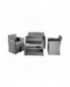 Set LIPARI  divano 2 posti MELANGE con cuscini color GRIGIO