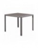 TENERIFE Tavolo quadrato con top in plastica HDPE - effetto legno colore GRIGIO