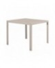TENERIFE Tavolo quadrato con top in plastica HDPE - effetto legno colore BEIGE