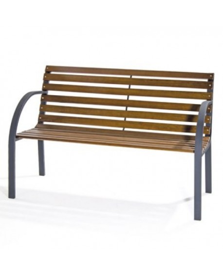 Panchina NEW YORK - 2 posti in metallo e legno