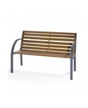 Panchina NEW YORK - 2 posti in metallo e legno