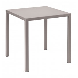 Tavolo in metallo autolivellante colore  FANGO   L.80 P.80 H.75