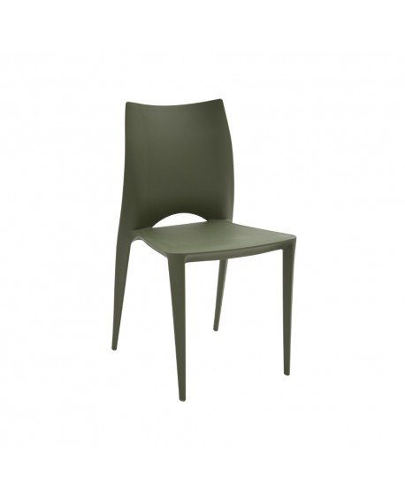Sedia polipropilene colore Verde    L.45 H.84 P.54 HS.45