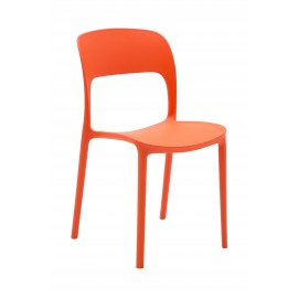 Sedia polipropilene colore Arancio    L.45 H.83,5 P.41 HS.46