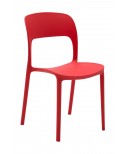 Sedia polipropilene colore Rosso    L.45 H.83,5 P.41 HS.46