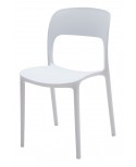 Sedia polipropilene colore Bianco    L.45 H.83,5 P.41 HS.46