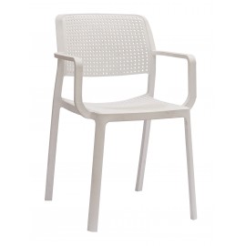 Sedia Polipropilene colore bianco L.54 H.84 P.54 HS.47