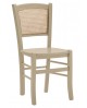 Sedia con fondino paglia di vienna, laccato  beige                        L.43 H.88 P.42 HS.47
