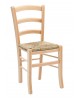 Sedia con fondino paglia, Anilina Naturale   L.43 H.88 P.42 HS.47