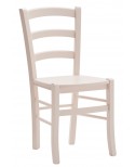 Sedia con fondino legno, laccato  rosa cipria                              L.43 H.88 P.42 HS.47