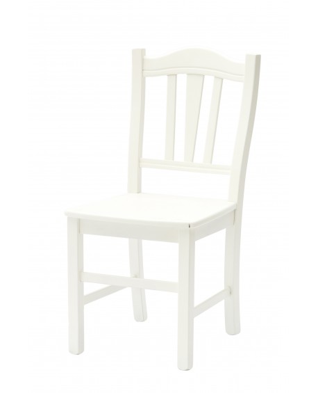 Sedia con fondino legno, laccato Bianco   L.46 H.95 P.50 HS.47,5