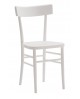 Sedia  MILANO  con fondino legno, laccato  bianco                                        L.43 H.81,5 P.46 HS.46,5