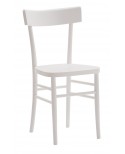 Sedia  MILANO  con fondino legno, laccato  bianco                                        L.43 H.81,5 P.46 HS.46,5