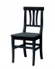 Sedia con fondino legno, laccato Neroo   L.46 H.90 P.44 HS.48