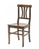 Sedia con fondino legno, tinta Noce   L.46 H.90 P.44 HS.48