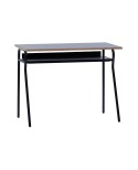 Banco  SCUOLA  fusto metallo nero fucile e piano melaminico nero L.100 H.76,5 P.50