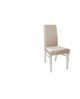 Sedia Ecopelle Beige con Fusto Bianco  L.46 H.99 P.49 HS.47,5