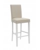 Sgabello Ecopelle Beige con Fusto Bianco  L.48 H.115 P.49 HS.74