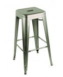 Sgabello metallo Alto col. Specchiato   L.43 H.77 P.43