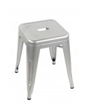 Sgabello metallo Basso col. Grigio metallizzato   L.39 H.46 P.39
