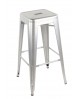 Sgabello metallo Alto col. Grigio metallizzato  L.43 H.77 P.43