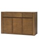 Credenza in Frassino tre porte tre cassetti colore  TABACCO                           L.138 H.88 P.48