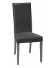 Sedia Ecopelle Antracite con Fusto Antracite  L.46 H.100 P.45 HS.48