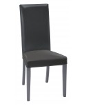 Sedia Ecopelle Antracite con Fusto Antracite  L.46 H.100 P.45 HS.48