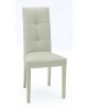 Sedia Ecopelle Beige con Fusto Beige  L.46 H.100 P.45 HS.48