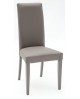 Sedia Ecopelle Grigio con Fusto Grigio  L.46 H.100 P.45 HS.48