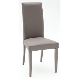 Sedia Ecopelle Grigio con Fusto Grigio  L.46 H.100 P.45 HS.48
