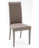 Sedia Ecopelle Tortora con Fusto Tortora  L.46 H.100 P.45 HS.48