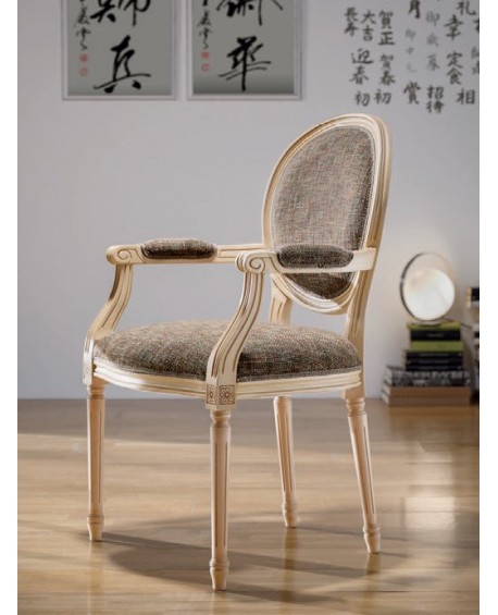 Capotavola in faggio con schienale e seduta da tappezzare