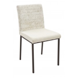 Sedia gambe in metallo IMBOTTITA, Tessuto City                         L.46 H.90 P.56 HS.51