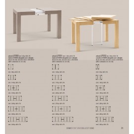 Tavolo in rovere allungabile (con 5 allunghe cm.50)  L.120 H.76 P.80                Aperto L.370 H.76 P.80