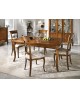 tavolo intarsio iris 110x100 all gamba provenzale - legno - 2 all laterali cm 40 apero 190x100
