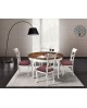 tavolo intarsio iris 110x100 all gamba provenzale - legno - 2 all laterali cm 40 apero 190x100