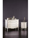 CHEST OF WOOD COMO PROVENZALE MATT WHITE VARIOUS COLORS