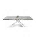 TAVOLO BASE IN METALLO PIANO IN NOBILITATO allungabile