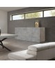 CREDENZA MADIA 4 ante ammortizzate 180x50 finitura grigio cemento
