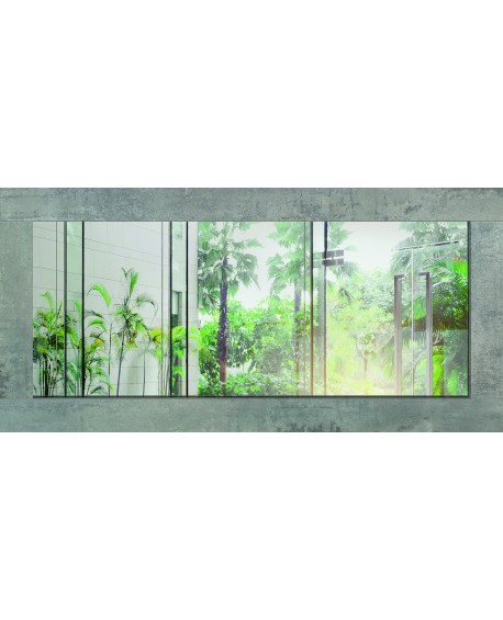 Specchiera 177x86 finitura grigio cemento