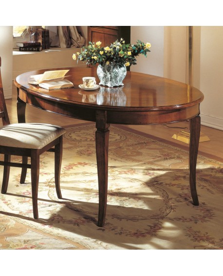 Tavolo ovale con 2 prolunghe allungabile da 160x110 a 260x110