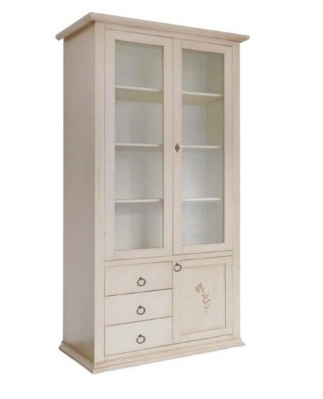 Vetrina 2 porte 3 cassetti