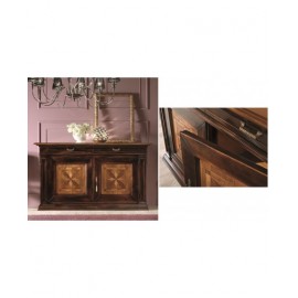 CREDENZA 2 PORTE C/INTARSIO QUADRIFOGLIO L.200 H.113 P.56